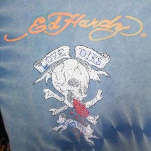 Ed Hardy Love Dies Hard bling skull